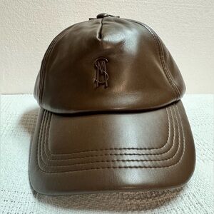 Steve Madden Dark Brown Leather Hat women